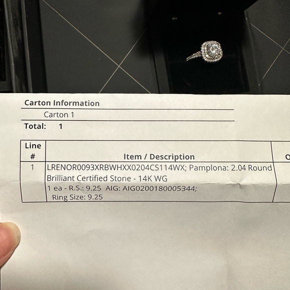 2.4 CT Center Diamond 14k White Gold Engagement Ring and Wedding Band Set - Picture 13 of 14